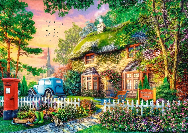 Puzzle 1000 dílků Kvalita Premium Plus Dům z kamenné linie