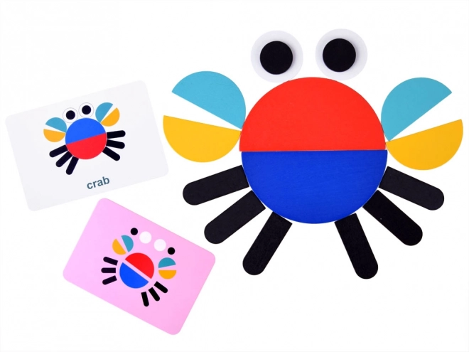 Dřevěná skládačka Montessori Tangram