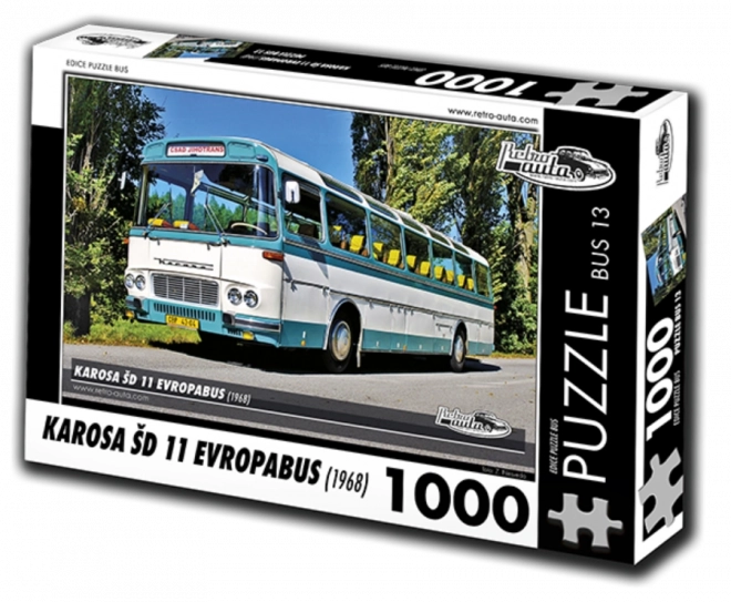 Puzzle Retro-Auta BUS Karosa ŠD 11 Evropabus 1000 dílků