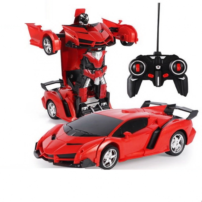 Auto Robot 2v1 Pilot R/C Light Sound Drift – Červený