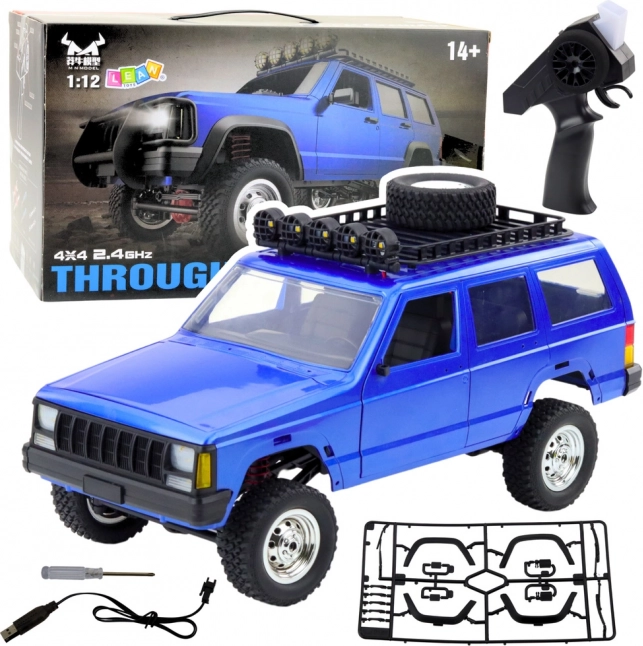 Závodní auto RC 4x4 MN78 modré 1:12