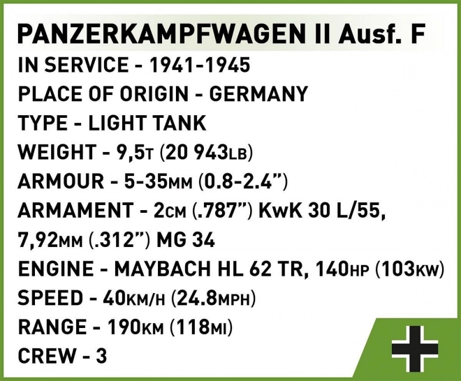 Stavebnice tanku Panzerkampfwagen II