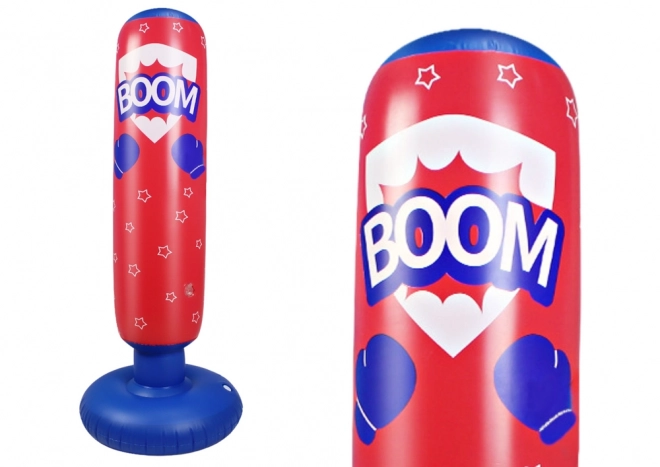 Nafukovací boxovací pytel červeno-modrý 125 cm
