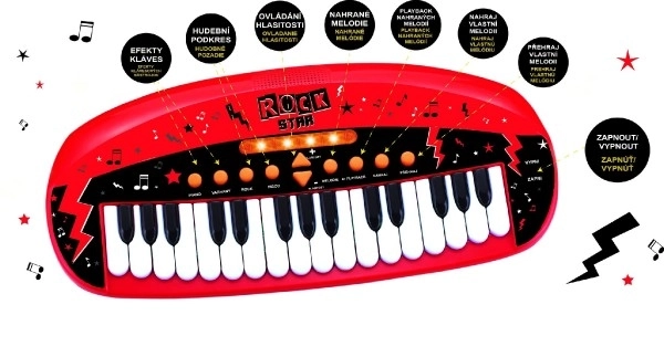 Dětské pianko ROCK STAR s 31 klávesami