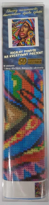 Diamantové malování Afričanka 30x40cm