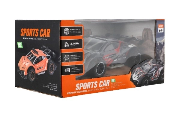 RC sportovní auto 2,4GHz šedo-tyrkysové 20cm – Šedo-červené