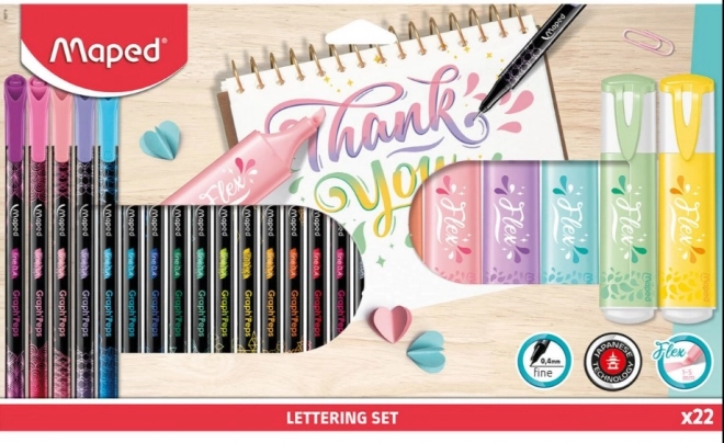 Sada pro letteringu Maped 22 dílů