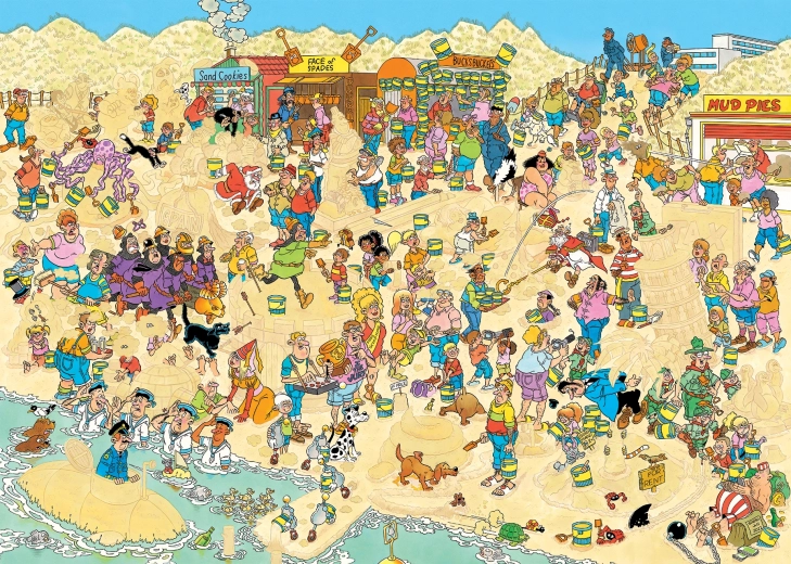 Puzzle Sochy z písku 1000 dílků od Jana van Haasterena
