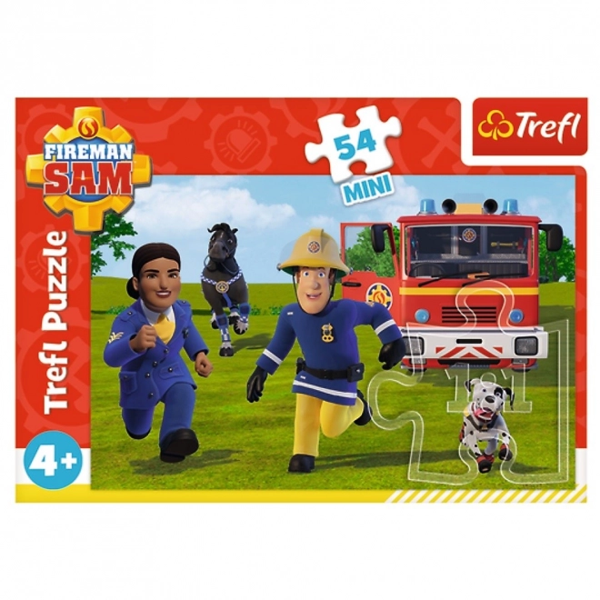 Puzzle Požárník Sam Na vodě