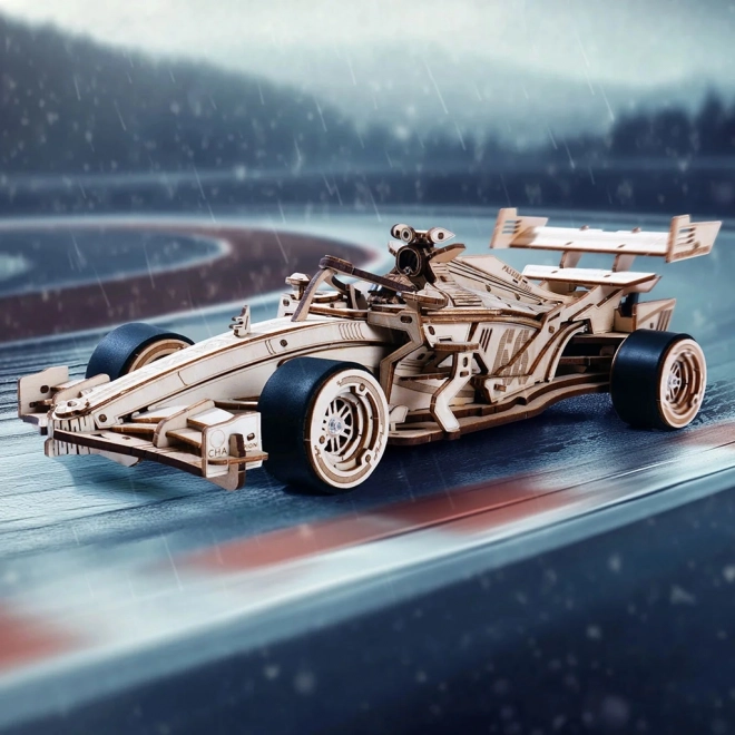 3D Dřevěná Skládačka Závodní Auto