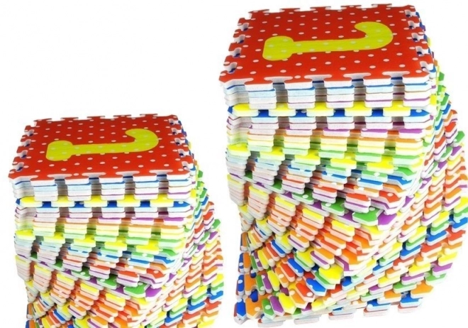 Abeceda a čísla Barevné pěnové puzzle 36 kusů