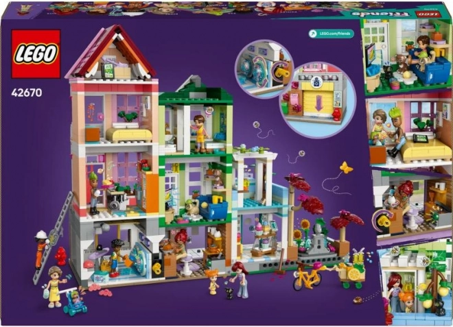 Apartmány a obchody LEGO Friends v městečku Heartlake
