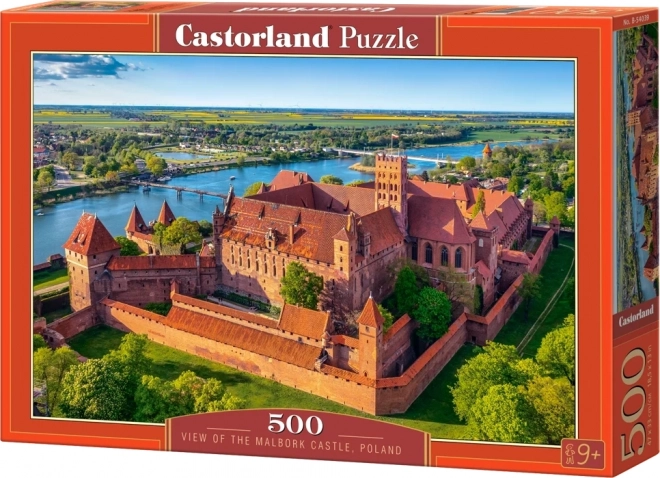 Puzzle 500 Kousků - Pohled na Hrad Malbork, Polsko