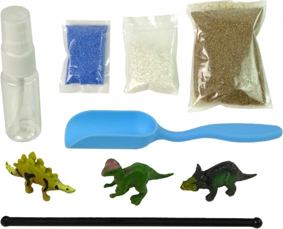 Světelná dekorace Dino zahrada ve sklenici