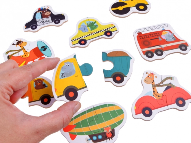 Puzzle s vozidly pro děti od 3 let