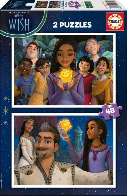 EDUCA Puzzle Přání 2x48 dílků