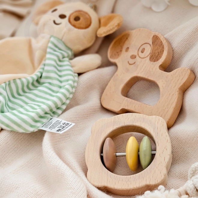Dárková sada s pejskem a chrastítkem Tooky Toy