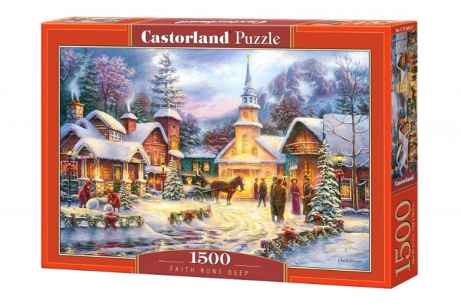 Puzzle 1500 prvků Zima
