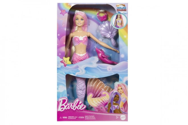 Lalka Barbie Malibu měnící barvu mořská panna