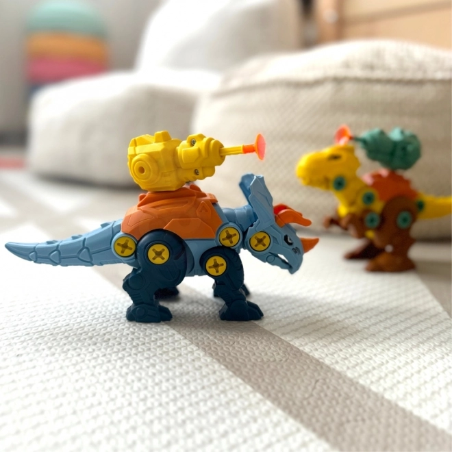 Woopie sada dinosauři ke šroubování 3 ks stavební sada s kufříkem a vrtačka s šroubovákem