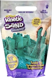 Kinetic Sand modrozelený třpytivý písek 0,9 kg