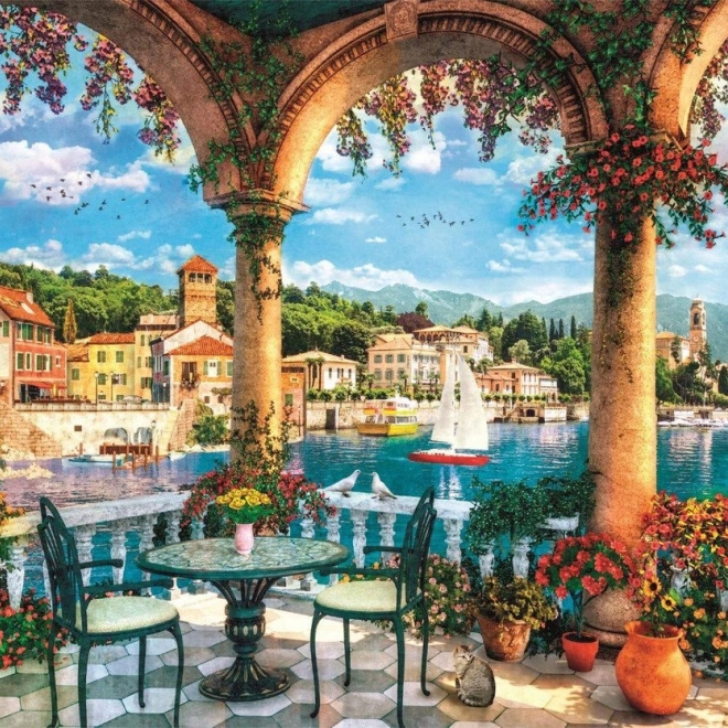 Puzzle Výhled na Jezero Como 1000 dílků