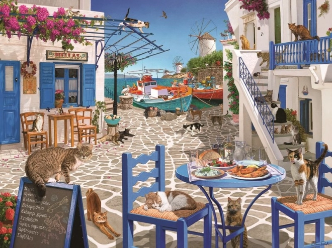 Puzzle Kočky na Mykonosu RAVENSBURGER 1500 dílků