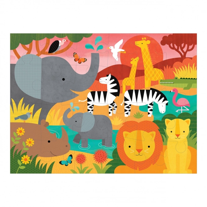 Podlahové puzzle safari