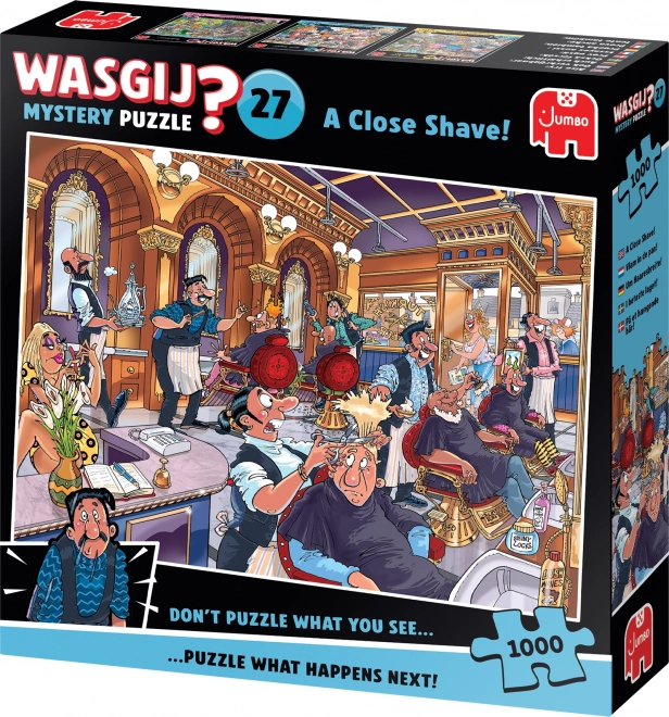 Puzzle Jumbo Wasgij Mystery 27: Důkladné Oholení 1000 Dílů