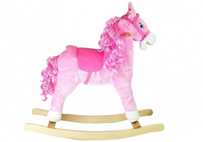 Houpací koník Princess růžový 74 cm