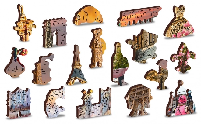 Dřevěné puzzle Jaro v Paříži