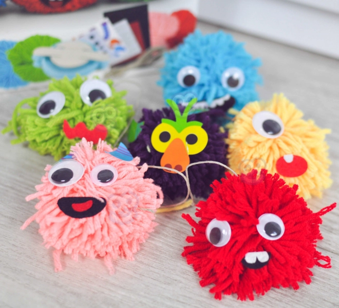 Kreativní sada na výrobu monster pompons - Woopie Art&Fun