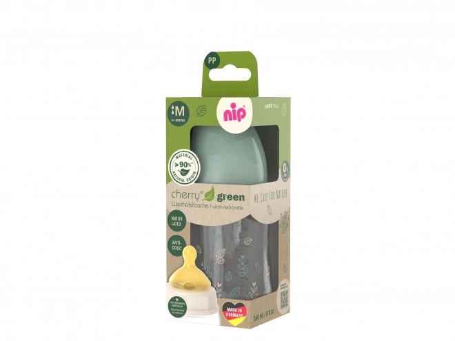 NIP CHERRY GREEN láhev PP,široká, kaučuk-M,260ml,kluk