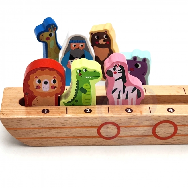 Tooky Toy dřevěná logická hra s Noemem a zvířaty
