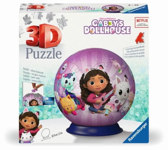 3D puzzleball Gábinin kouzelný domek 72 dílků
