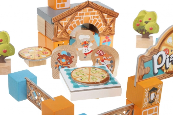 Dřevěná stavebnice Pizzerie od Cubika