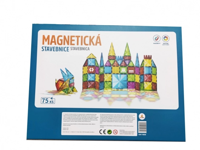 Magnetická stavebnice pro děti - 75 dílků