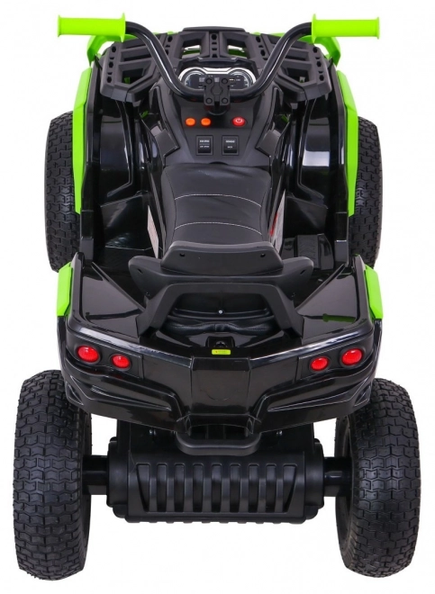 Dětská čtyřkolka ATV Air battery quad Black-Green + nafukovací kola + rádio MP3 + pomalý start