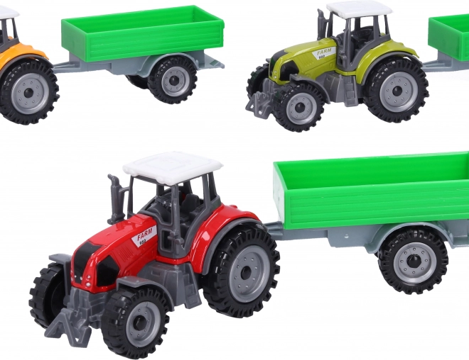 Traktor s vlečkou kovový