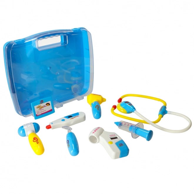 Dětský doktorský set v kufříku - modrý
