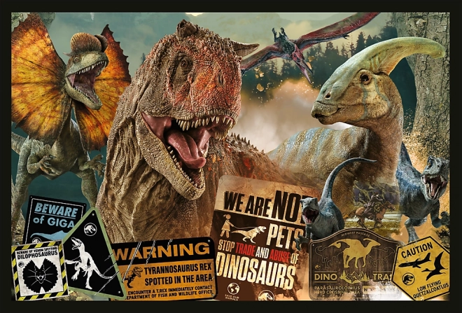 Puzzle 2x200 prvků Prehistorický svět Jurský park