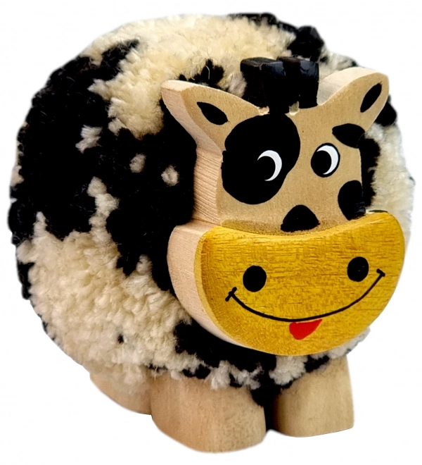 Hračka pro děti Dřevěná figurka Kráva