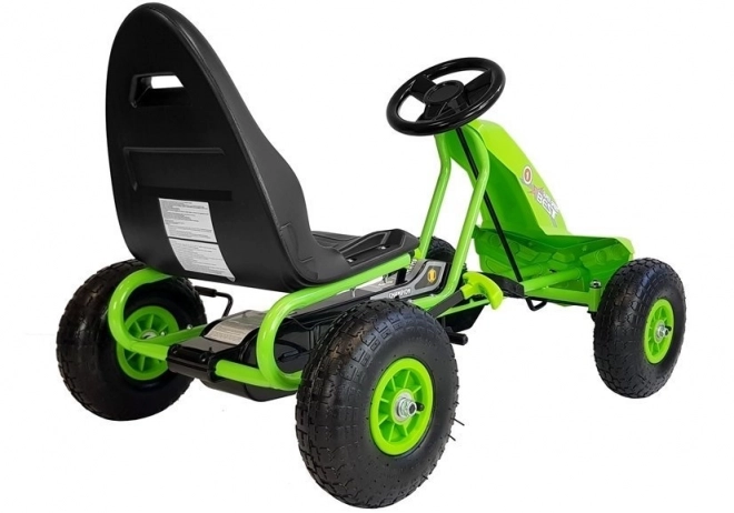 Dětský šlapací zelený go-kart