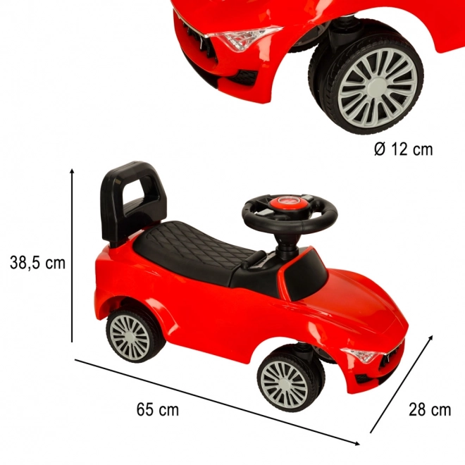Dětské odrážedlo SuperCar se zvukem a světly – Červené 