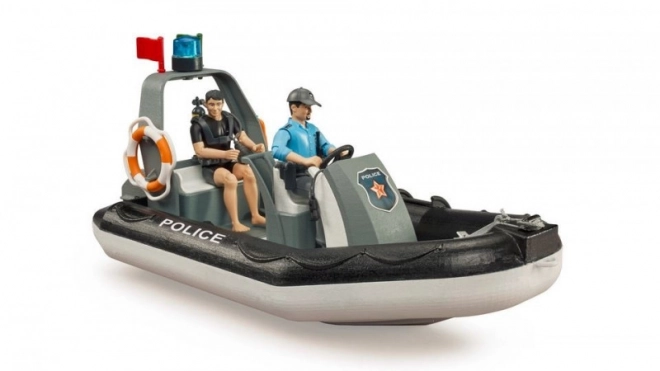 Policie hračkový člun s figurkami