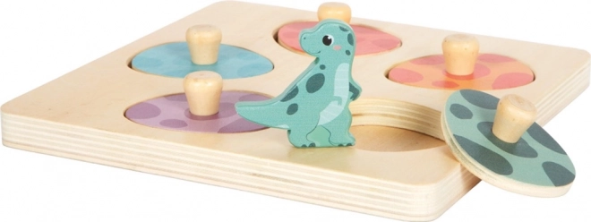 Dřevěné paměťové puzzle dinosauři