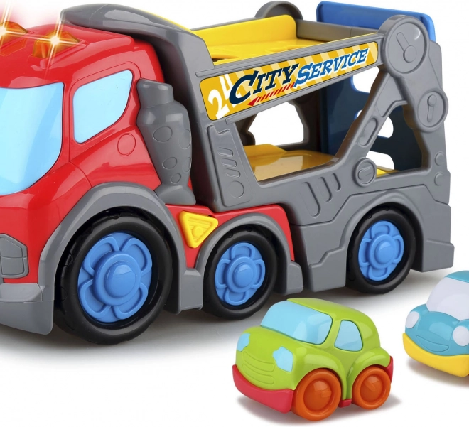 Kiddy odtahový vůz s efekty, 31 cm + 2 auta 9 cm