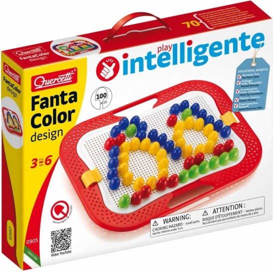 Mozaika QUERCETTI Fanta Color Design – kreativní pegboard sada pro děti