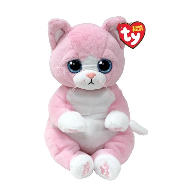 Plyšová hračka TY Beanie Bellies růžová kočka 24 cm