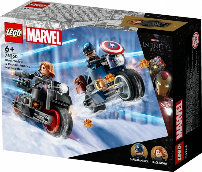 LEGO Marvel Motocykly Černé Vdovy a Kapitána Ameriky